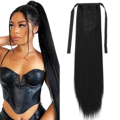 Long Curly Wavy Ponytail Extensions Synthetic Clip In Hair Extensions