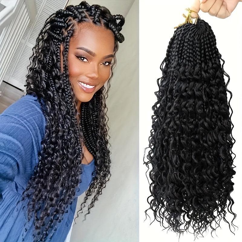 45 72 Cm Boho Box Braids 1 Pack Goddess Box Braids Burgundy