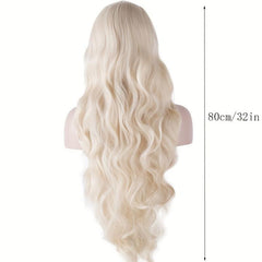 Long Loose Curly Hair Wig With Bangs Synthetic Fiber