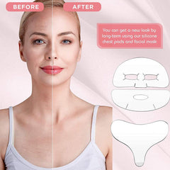 Silicone Face Chest Pad Set Wrinkle Smoothing Patches