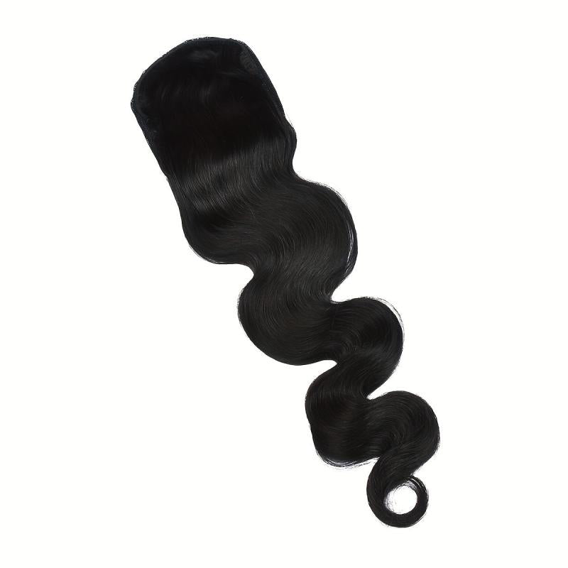 Body Wave Ponytail Human Hair Clip In Daily Use