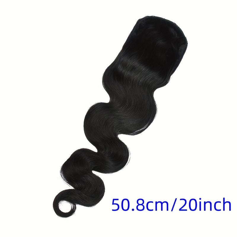Body Wave Ponytail Human Hair Clip In Daily Use