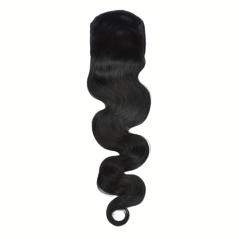 Body Wave Ponytail Human Hair Clip In Daily Use