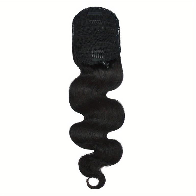 Body Wave Ponytail Human Hair Clip In Daily Use