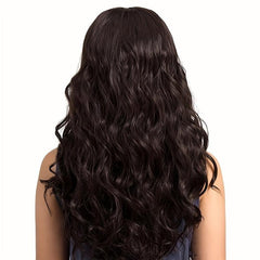 Middle Part Body Wave Hair Wig for Women Synthetic Fiber Wavy Wig