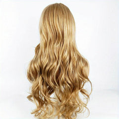 Middle Part Body Wave Hair Wig for Women Synthetic Fiber Wavy Wig