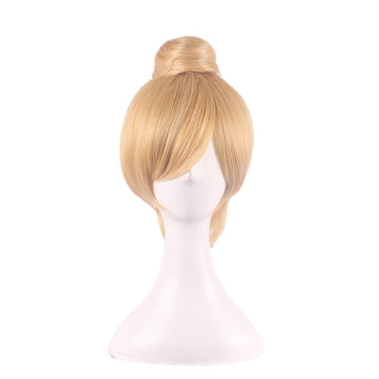 Short Curly Double Ponytail Synthetic Wig With Bangs Anime Cosplay Wig