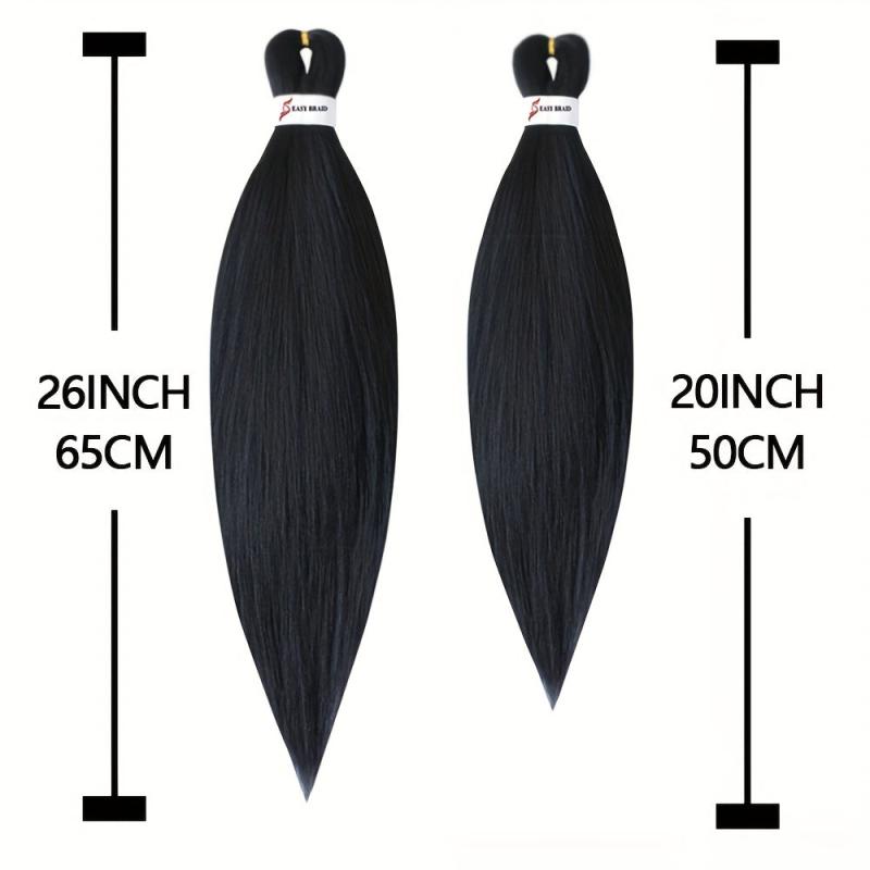 6pcs Long Straight Synthetic Crochet Hair Extensions Set