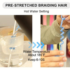 6pcs Long Straight Synthetic Crochet Hair Extensions Set