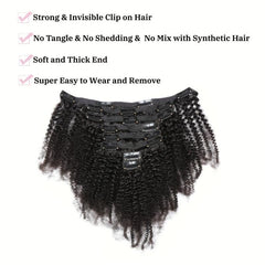 African Mini Curly Hair Extensions 105g Pack 1B Synthetic