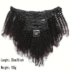 African Mini Curly Hair Extensions 105g Pack 1B Synthetic
