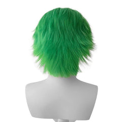 Short Green Cosplay Wig Spiky Unisex Comic Wig For Halloween Party