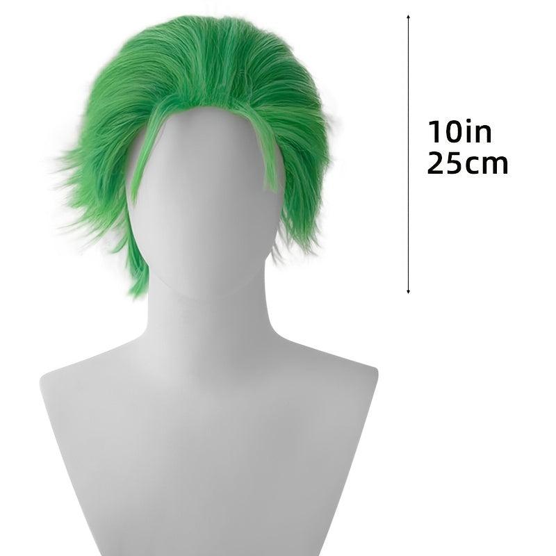 Short Green Cosplay Wig Spiky Unisex Comic Wig For Halloween Party