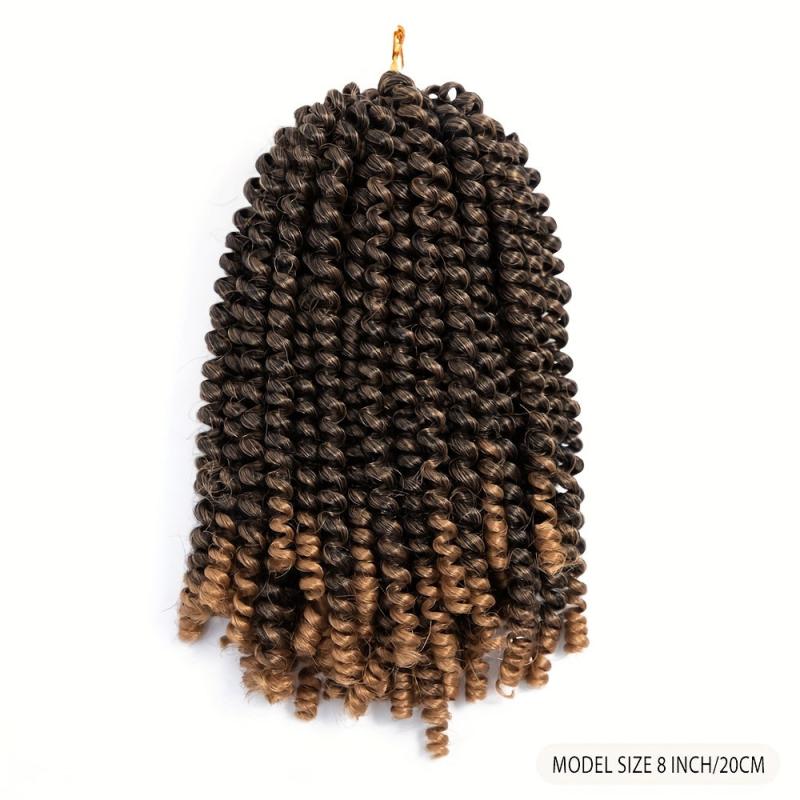 Spring Twist Crochet Braiding Hair Extensions Bomb Twist Curly Braids