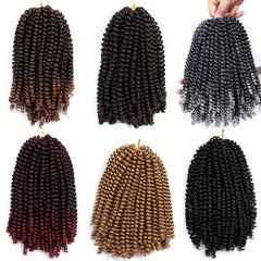 Spring Twist Crochet Braiding Hair Extensions Bomb Twist Curly Braids