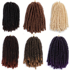 Spring Twist Crochet Braiding Hair Extensions Bomb Twist Curly Braids
