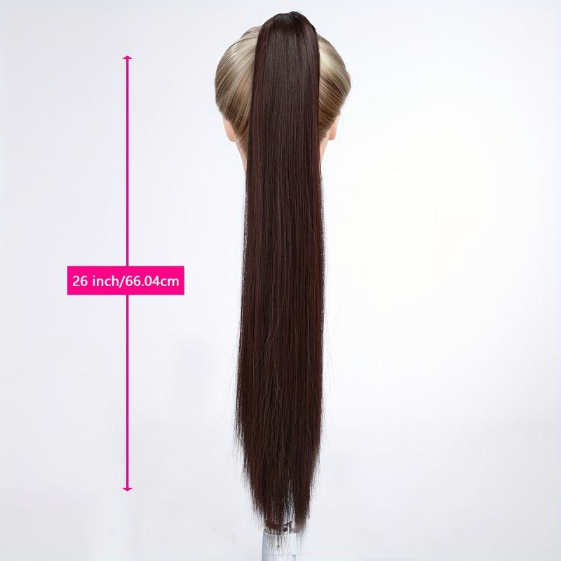 Burgundy Brown Claw Clip Ponytail Extension