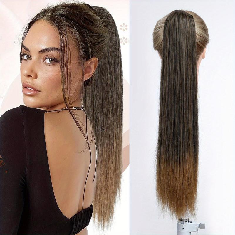 Ombre Brown Straight Ponytail Extension 60-96cm