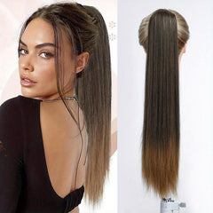 Ombre Brown Straight Ponytail Extension 60-96cm