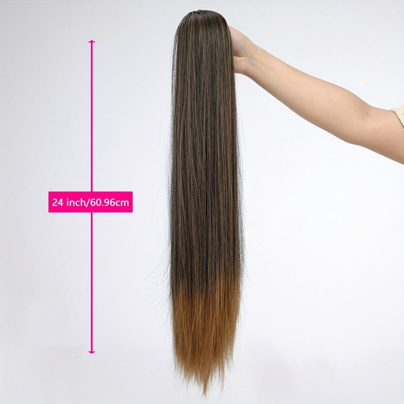Ombre Brown Straight Ponytail Extension 60-96cm