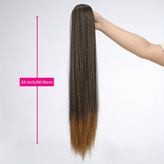 Ombre Brown Straight Ponytail Extension 60-96cm