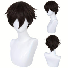 Short Straight Anime Cosplay Wig Synthetic Wigs For Halloween Christmas