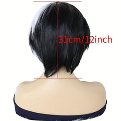 Short Straight Anime Cosplay Wig Synthetic Wigs For Halloween Christmas
