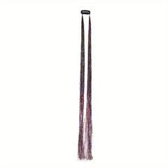 8 Cm Straight Mixed Colors Hair Extension Tinsel Kit Glitter Clip In Hair Extens