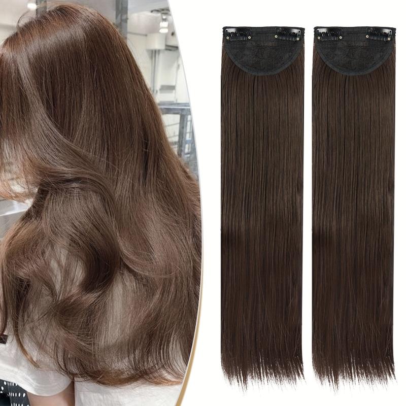 2pcs Clip In Straight Hair Extensions for Women