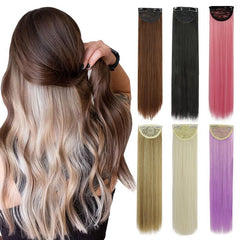 2pcs Clip In Straight Hair Extensions for Women