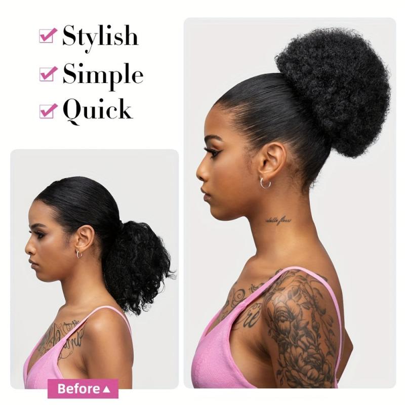 Kinky Curly Drawstring Ponytail Hair Extension