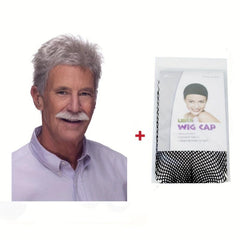 20 32 Cm Male Short Straight Hair Wigs Synthetic Fiber Rose Net Hair Wigs