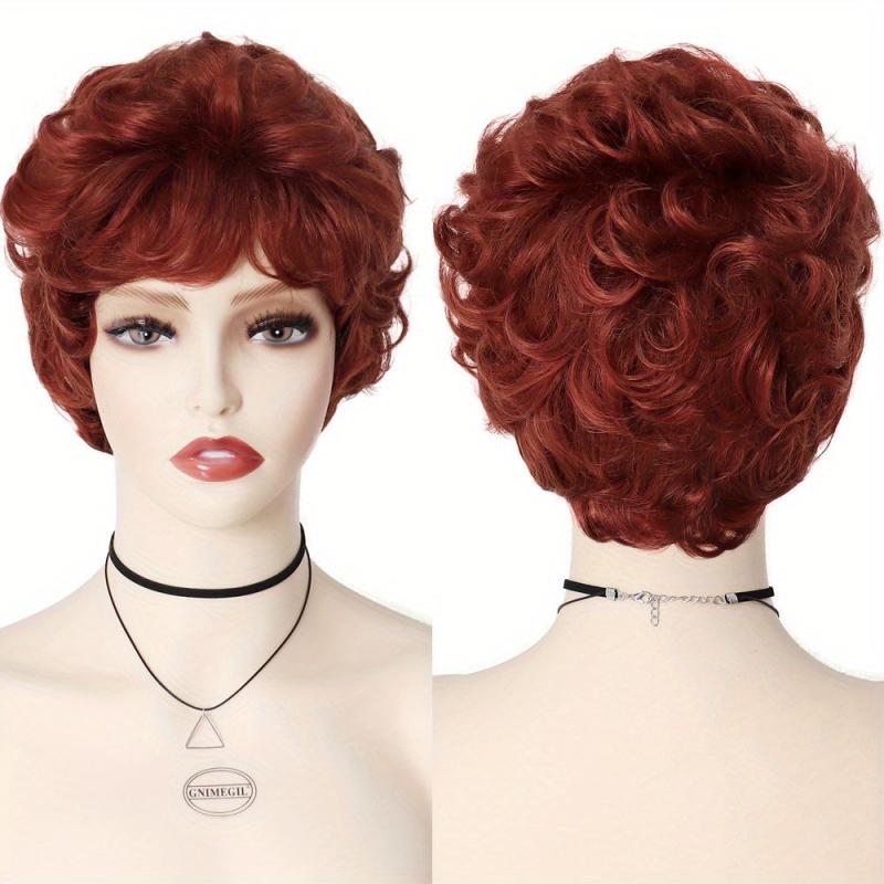 Short Curly Grey Granny Wig for Old Lady Costume Halloween