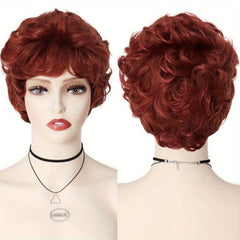 Short Curly Grey Granny Wig for Old Lady Costume Halloween