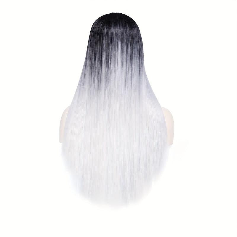 Long Straight Wig With Bangs Heat Resistant Halloween Costume Wig