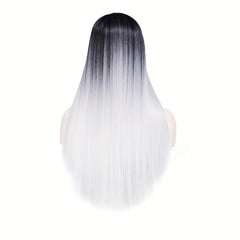 Long Straight Wig With Bangs Heat Resistant Halloween Costume Wig