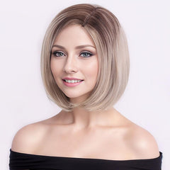 Short Bob Wig With Bangs Colorful Cosplay Party Daily Wear Wig
