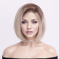 Short Bob Wig With Bangs Colorful Cosplay Party Daily Wear Wig