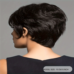 Short Layered Blonde Synthetic Curly Wig for Women