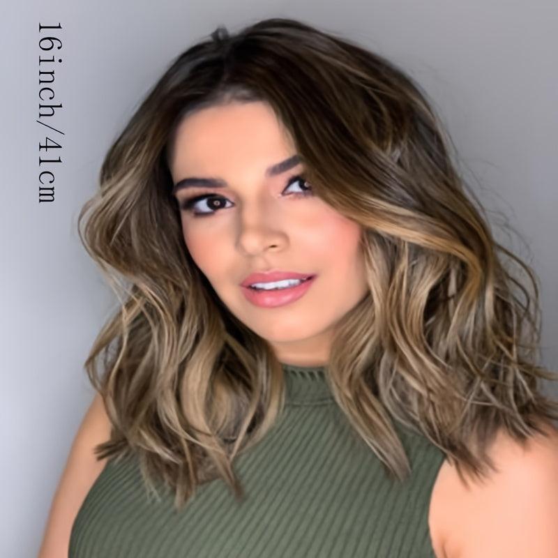 Natural Looking Blonde Wavy Curly Synthetic Wig for Daily or Party Wear