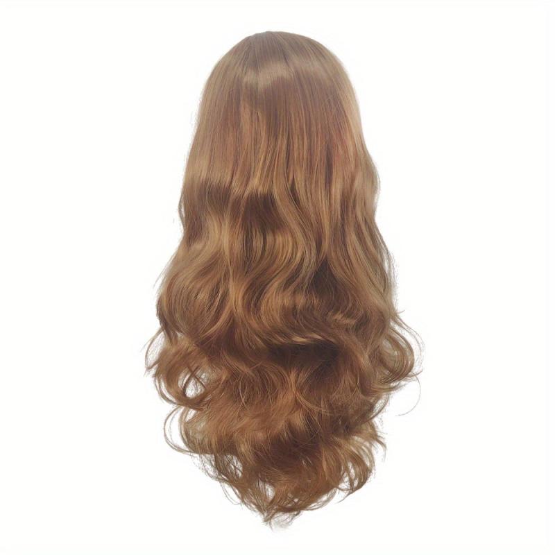 Natural Synthetic Wig Long Wavy Hair With Bangs