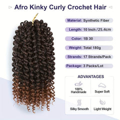 3 Packs Spring Twist Hair Braid Hair Faux Locs Crochet Hair Extensions