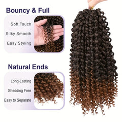 3 Packs Spring Twist Hair Braid Hair Faux Locs Crochet Hair Extensions