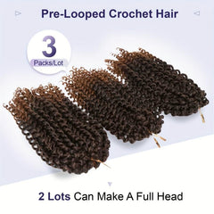 3 Packs Spring Twist Hair Braid Hair Faux Locs Crochet Hair Extensions