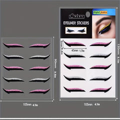Glitter Eyeliner Stickers Instant Eye Line Strip Self-Adhesive Makeup Tool