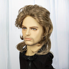 Men's Retro Mullet Wig for 70s 80s Party Halloween Cosplay