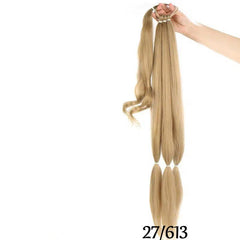 Braided Ponytail Extension for Women: Synthetic Hair, Wrap Around, Long