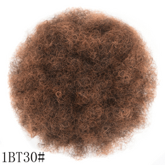 Short Afro Kinky Curly Ponytail Hair Extensions Clip On Drawstring Bun