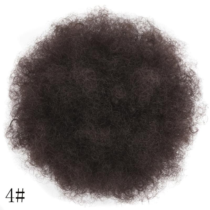 Short Afro Kinky Curly Ponytail Hair Extensions Clip On Drawstring Bun