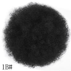 Short Afro Kinky Curly Ponytail Hair Extensions Clip On Drawstring Bun